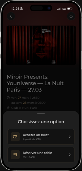 Night Square — Table ou billet